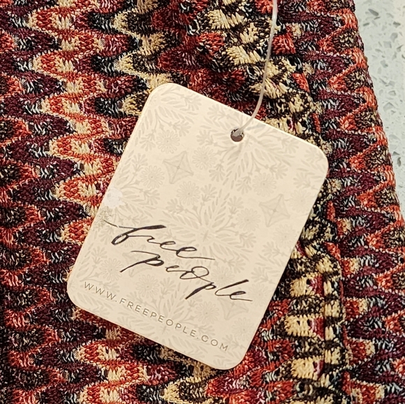 Nwt! Anthropologie Free People zig zag crochet knit flared bell pull on pants - Picture 6 of 11